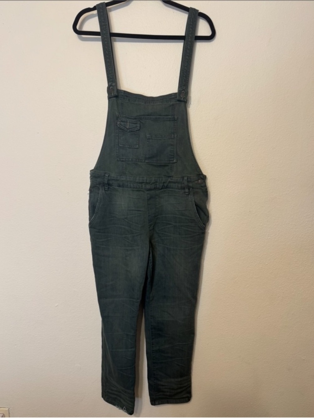 Free People Washed Denim Overall Women Size 30 - Picture 5 of 11
